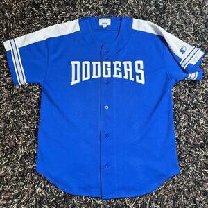 VTG Los Angeles‎ Dodgers Starter Blue Jersey Shirt Size XL Stitched Sewn